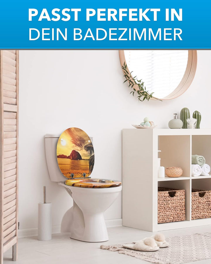 Xonic Design WC-Sitz - Premium Klo-Deckel - Toilettensitz mit Absenkautomatik - hochwertige Klobrill
