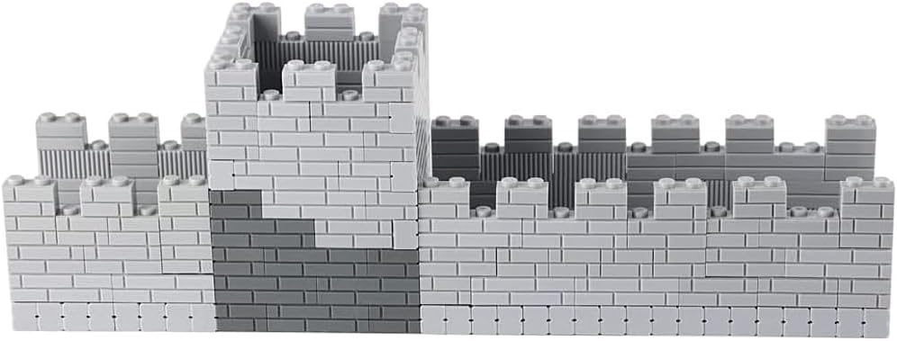 Feleph 260 Stück Mauerstein Set Masonry Profile Bricks Mehrfarbige Bausteine für Wand MOC Mauerwerk