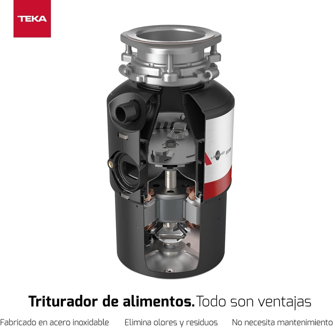 Teka 115890013 TR 550 Abfall Zerkleinerer für Spüle, Schwarz