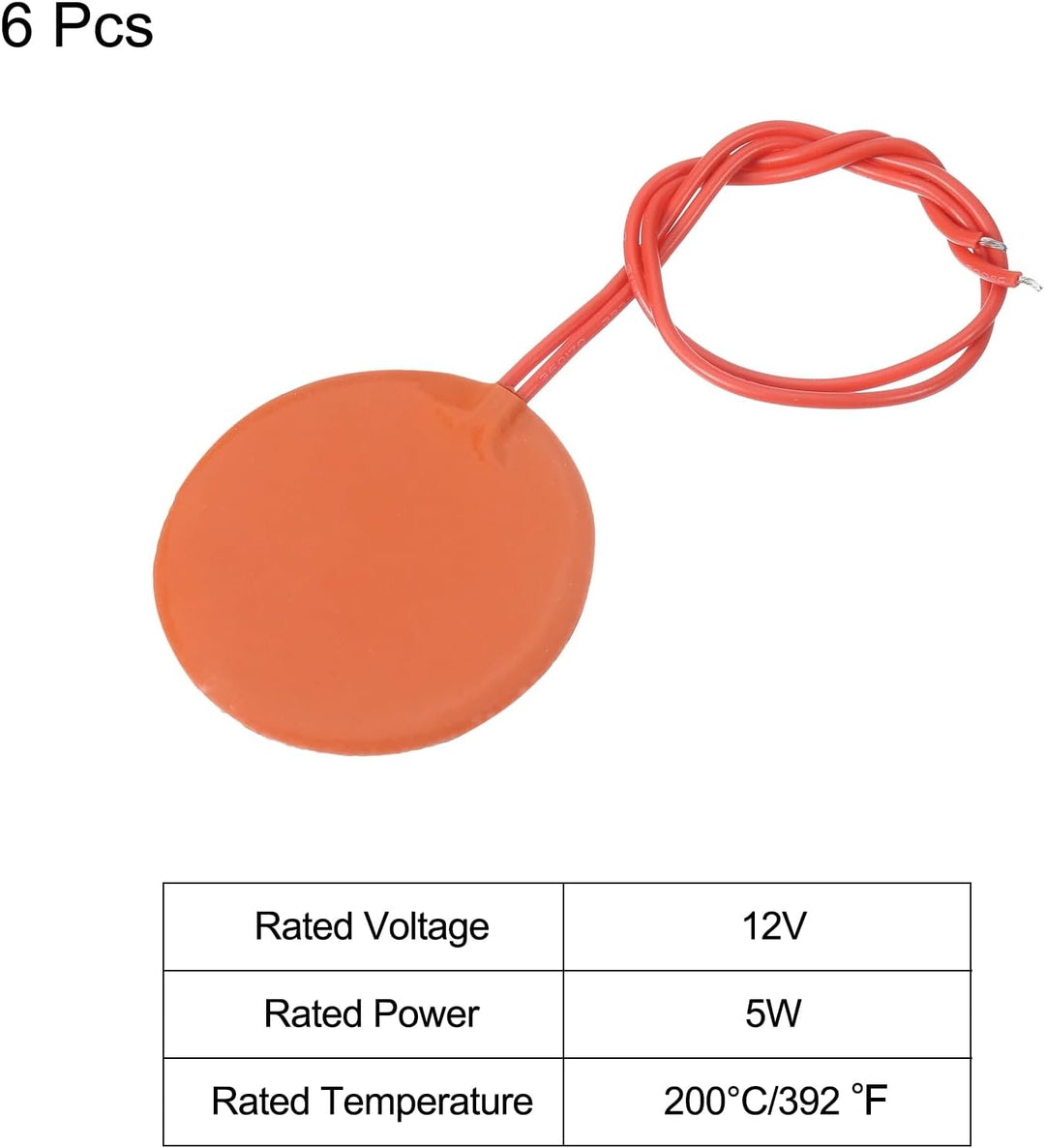 sourcing map Silikon-Heizmatte, 12V 5W Heizfolie Flexible Heizplatte 50mm Heizmatte für konstante Te