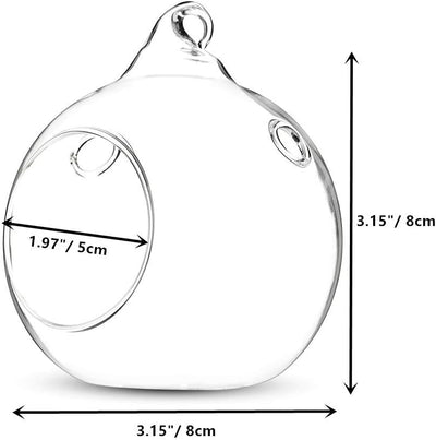 Nuptio 12 Stücke 8cm Hängen Glaskugel Teelicht Kerzenhalter Paket Aktualisiert Hause Hochzeit Mittel
