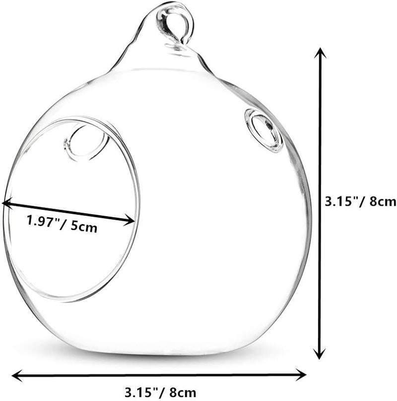 Nuptio 12 Stücke 8cm Hängen Glaskugel Teelicht Kerzenhalter Paket Aktualisiert Hause Hochzeit Mittel