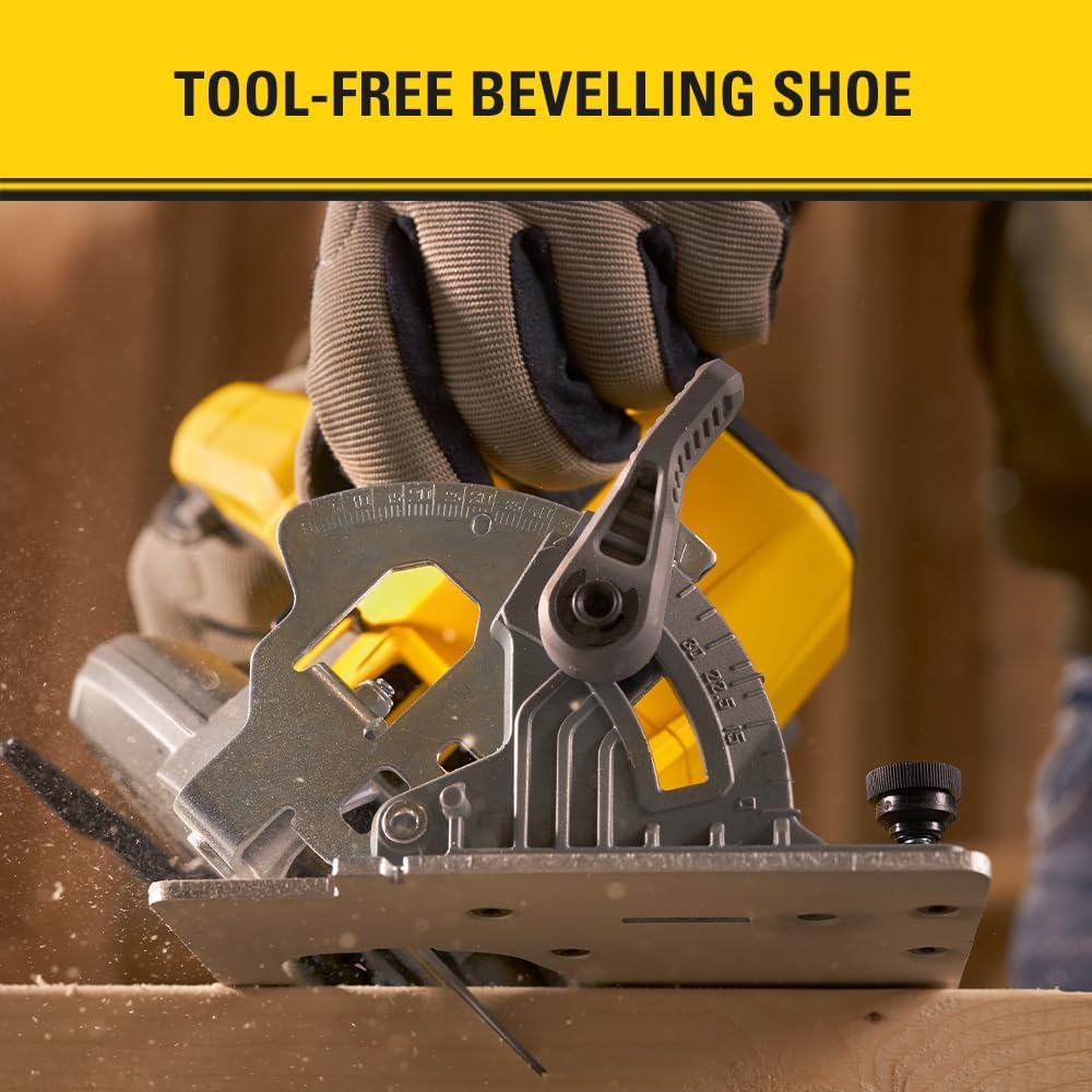 Stanley FatMax 18V Akku-Handkreissäge SFMCS500B (werkzeuglose Schnitttiefen- und Winkeleinstellung b