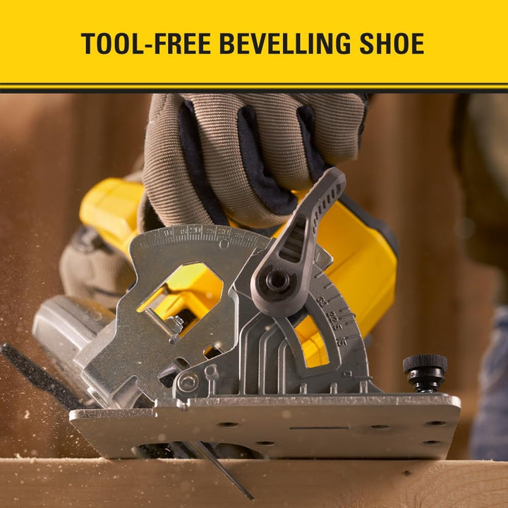 Stanley FatMax 18V Akku-Handkreissäge SFMCS500B (werkzeuglose Schnitttiefen- und Winkeleinstellung b