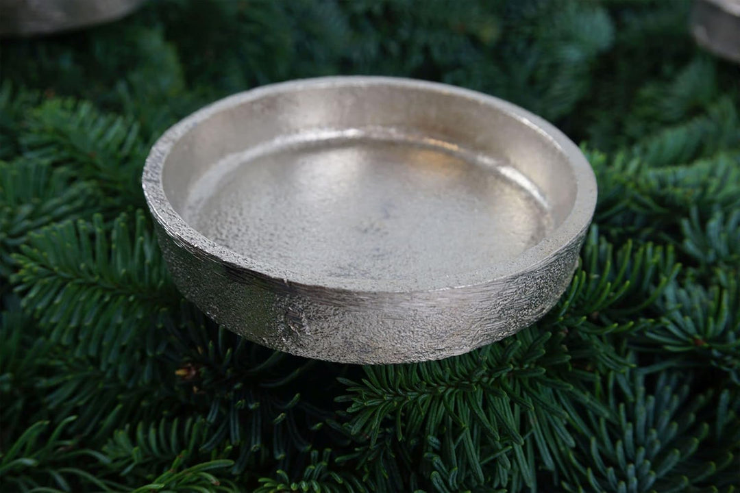 Novaliv 4X Kerzenpick Alu Flach 8,5 cm Kerzenhalter für Adventskranz Kerzenpin Weihnachtskranz, 4