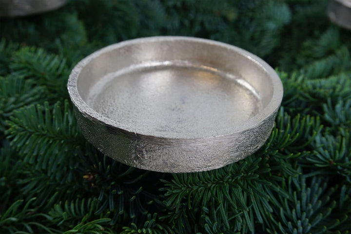 Novaliv 4X Kerzenpick Alu Flach 8,5 cm Kerzenhalter für Adventskranz Kerzenpin Weihnachtskranz, 4