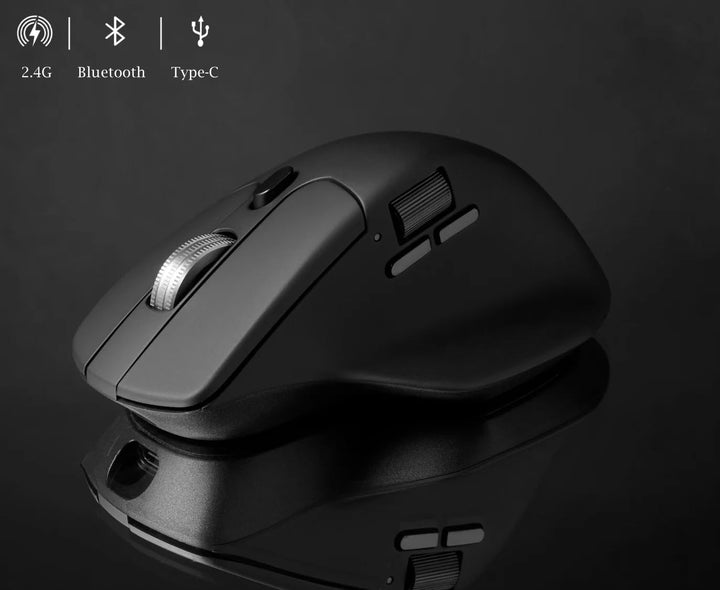 Keychron M6 Upgrade Wireless Bluetooth/2.4 GHz/Kabelgebundene Optische Maus,1000Hz Leichtgewicht Pro