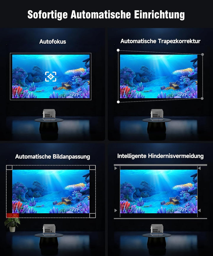 Magcubic Beamer 4K, 1080P Native 800ANSI Projektor mit WiFi, Bluetooth, Sprachsteuerung, Integrierte
