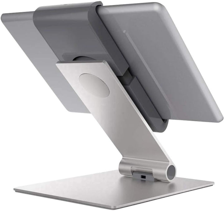 Durable Tablet Tischhalterung (für Tablets 7-13 Zoll, 360° drehbar mit Diebstahlsicherung) silber/an