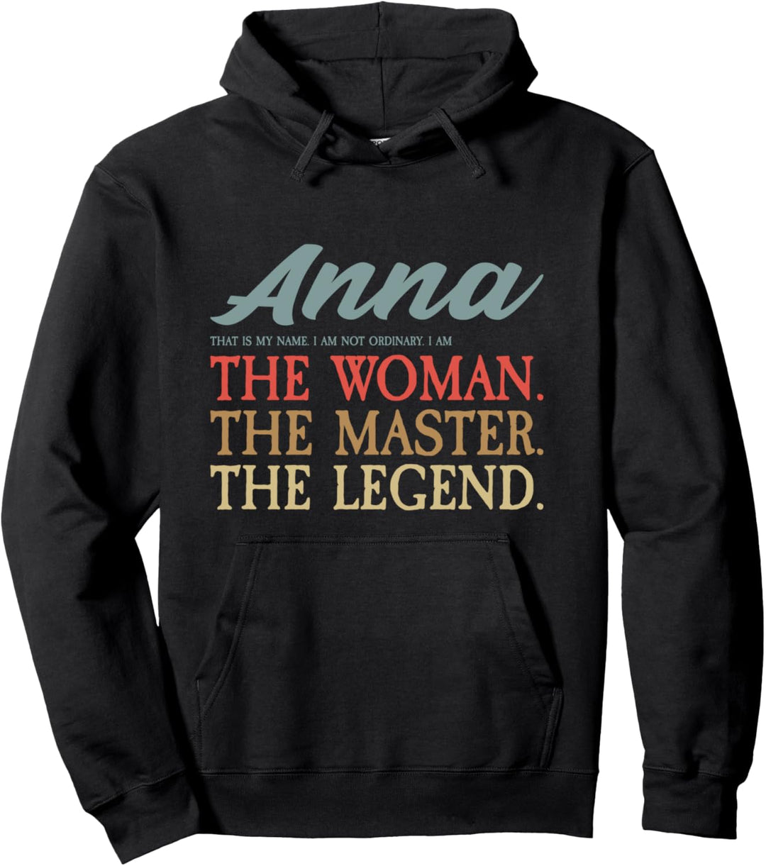 Anna Name I Vintage & Strand I Personalisiertes Anna Pullover Hoodie