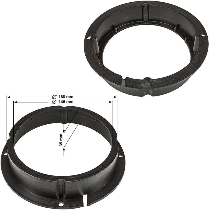 tomzz Audio 2825-000 Lautsprecherringe Adapter Halterungen kompatibel mit Kia NIRO Carnival Sportage