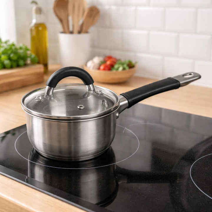 Kochtopf mit Deckel und Griff 2L 18cm KH-1256 Edelstahl 18 cm, 18 cm