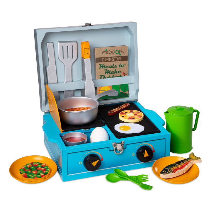 Melissa & Doug 40804 Let's Explore Camp Stove Pretend Spielset | 3+ | Geschenk für Jungen oder Mädch
