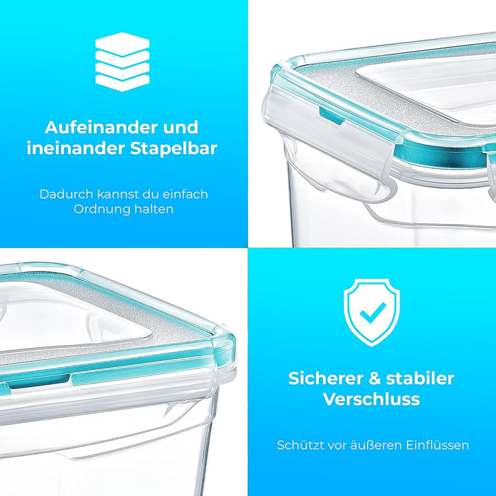 astor24 Premium Frischhaltedosen - Mealprep - 4x 400ml - 100% luftdicht und auslaufsicher -40 bis +1
