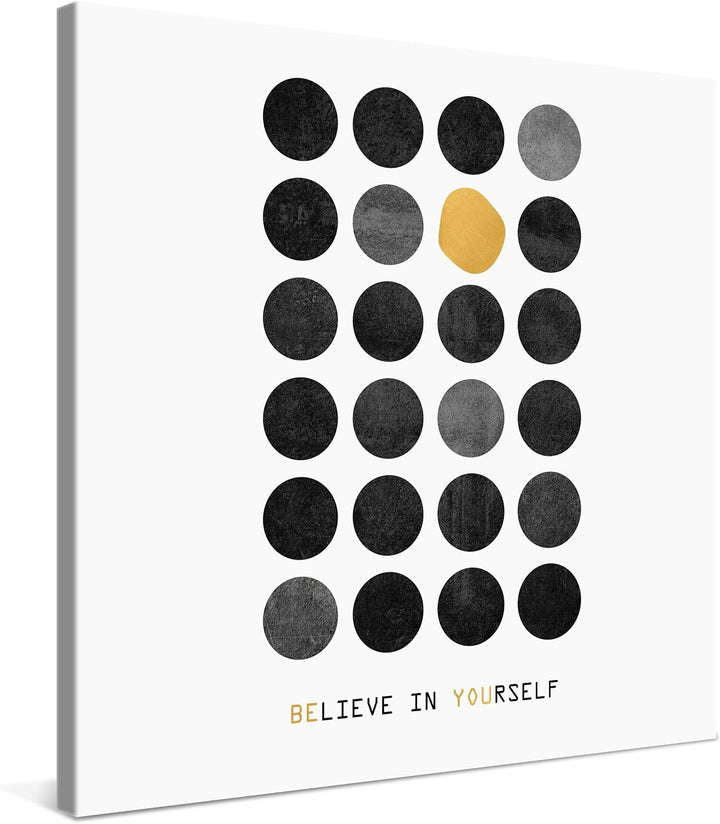 PICANOVA – Be You 80x80cm – Premium Leinwanddruck – Kunstdruck Auf 2cm Holz-Keilrahmen Für Schlaf- U