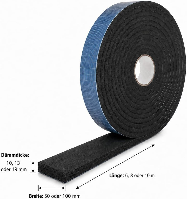 Armacell Armaflex AF B1 Dämmstreifen selbstklebend (10 Meter, 10mm - 100mm) 10 Meter 10mm - 100mm, 1