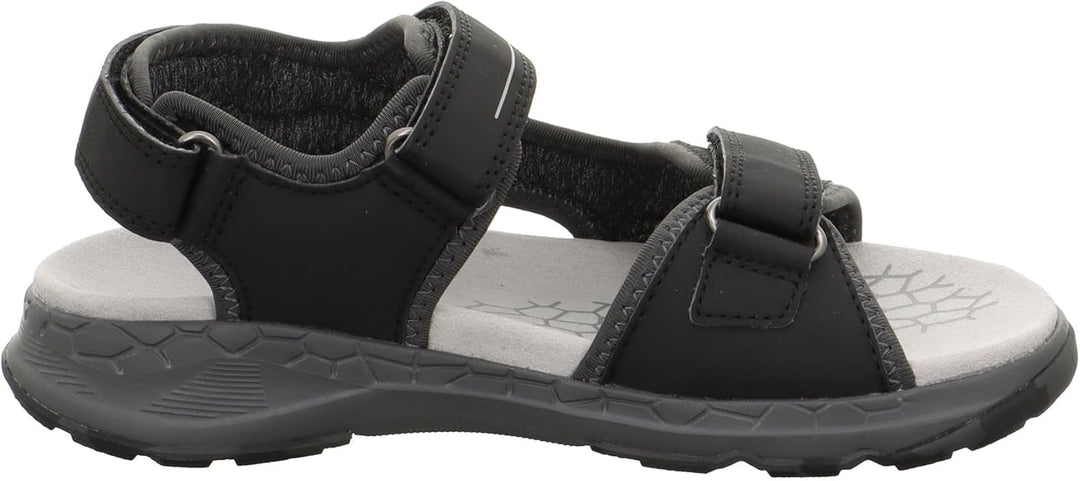 Superfit Jungen Criss Cross Sandale 38 EU Schwarz Hellgrau 0010, 38 EU Schwarz Hellgrau 0010