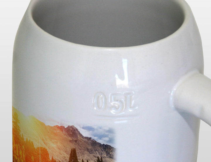 Eurofoto Bierkrug mit Bild und Text personalisiert | 500ml | panorama | Bier-Humpen mit Wunsch-Motiv