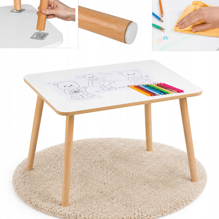 Kindertisch 50 x 70 x 47 cm – Holztisch für Kinderzimmer | Kinder Tisch, Lern- &amp; Spieltisch aus MDF