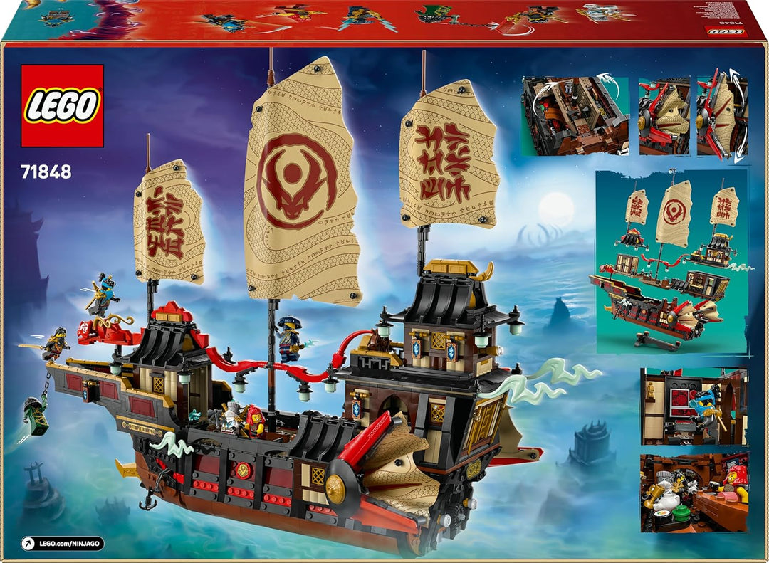 LEGO NINJAGO Der Tempel-Flugsegler - Interaktives Schiff mit beweglichen Segeln, 6 Minifiguren inkl.