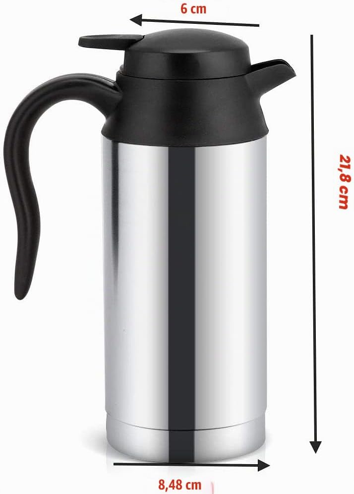 LKW Wasserkocher, 750ml 24V Elektro LKW Wasserkocher, Auto LKW Kaffeetasse mit Zigarettenanzünder La