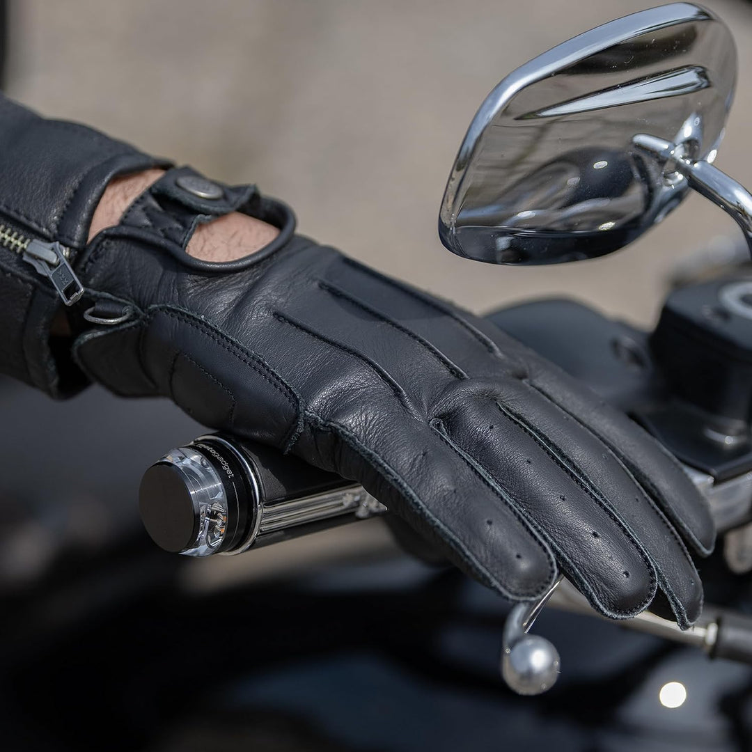 Mycl Turell Motorradhandschuhe Easy Rider - Motorrad Handschuhe Herr - Echtleder - Handschuhe Herren