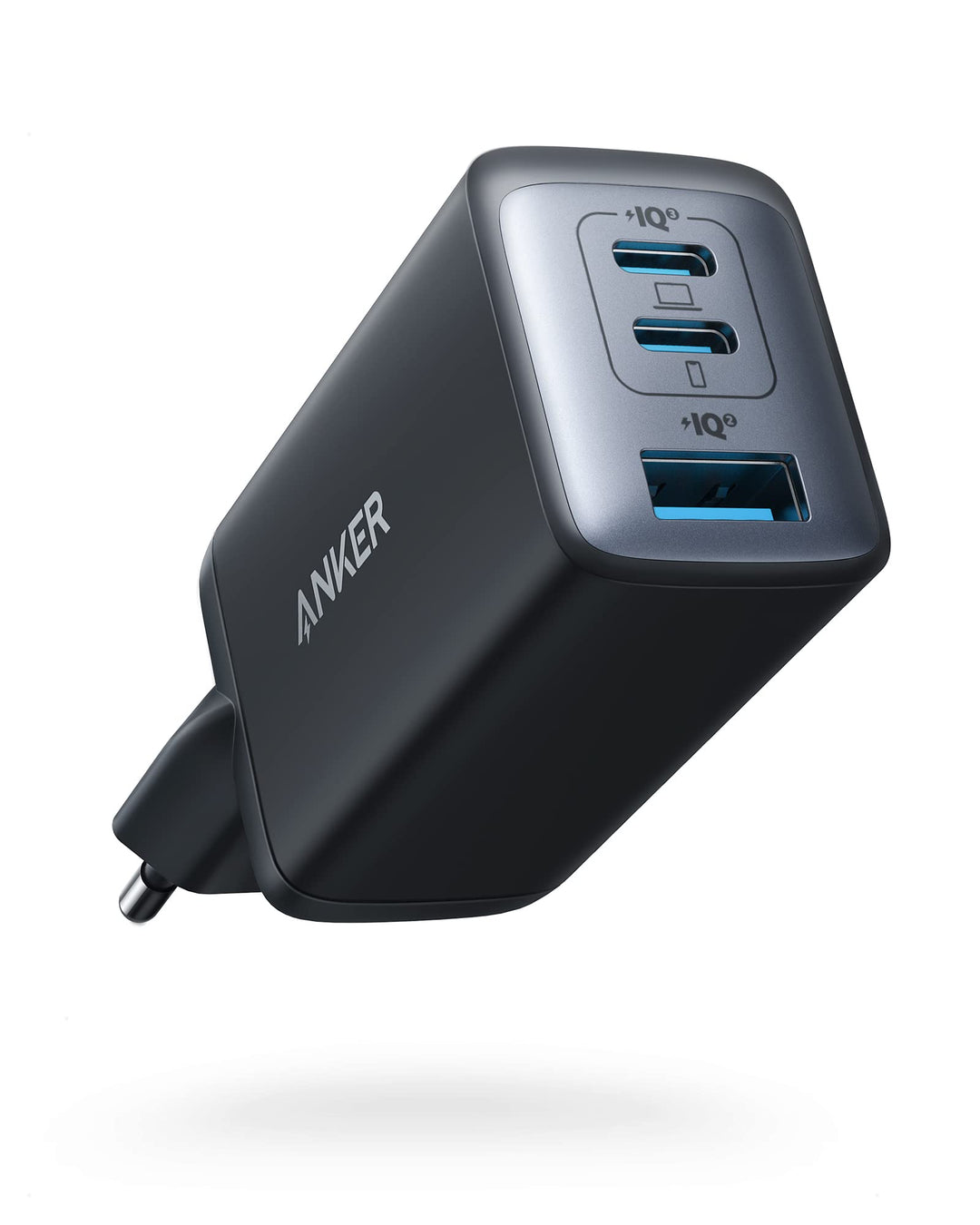 Anker USB C Ladegerät (Nano II 65W) Pod 3-Port PPS Schnellladegerät, Kompaktes USB-C Netzteil für Ma