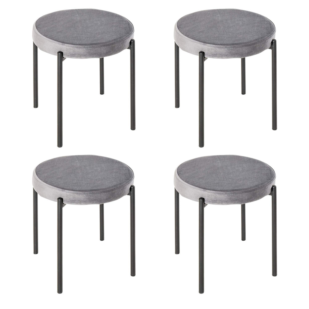 HOMCOM 4er-Set Esszimmerhocker Esszimmerstühle Küchenstuhl Thekenhocker mit gepolstertem Sitz Rundho