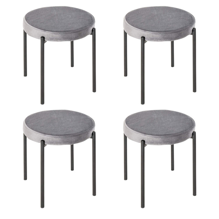 HOMCOM 4er-Set Esszimmerhocker Esszimmerstühle Küchenstuhl Thekenhocker mit gepolstertem Sitz Rundho