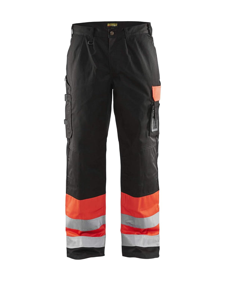 Blaklader 15841860 Hose mit hoher Sichtbarkeit, Rot/Schwarz, grootte C52 C52 Black / Red, C52 Black