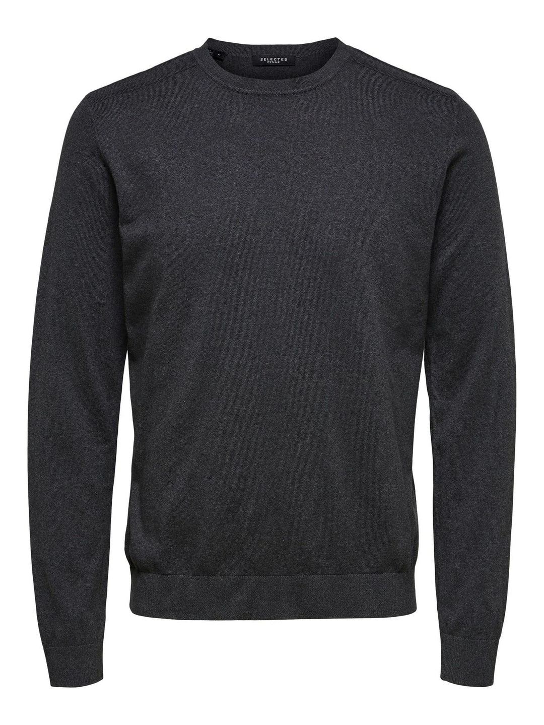 Selected Homme Male Strickpullover Langarm, Antracit/Detail:melange