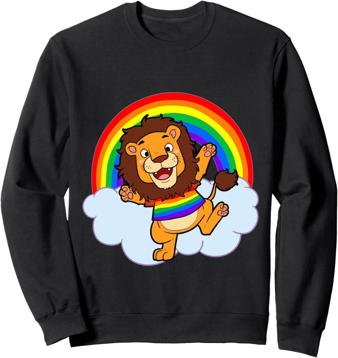 Bunter Baby Löwe Regenbogen Löwenbaby Kleiner Löwe Löwen Sweatshirt
