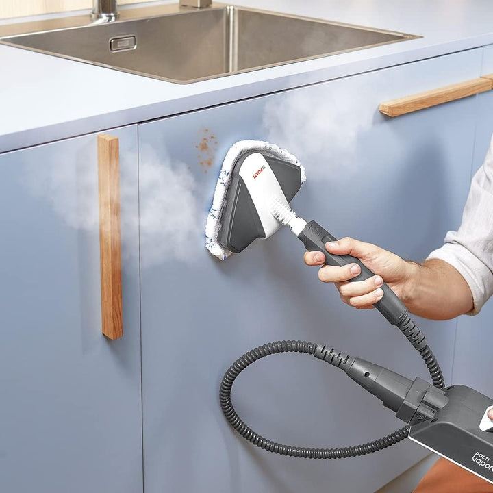 Polti Vaporetto PAEU0400 Dreieckige Dampfdüse mit 2 Mikrofasertüchern, ideal für die Reinigung flach