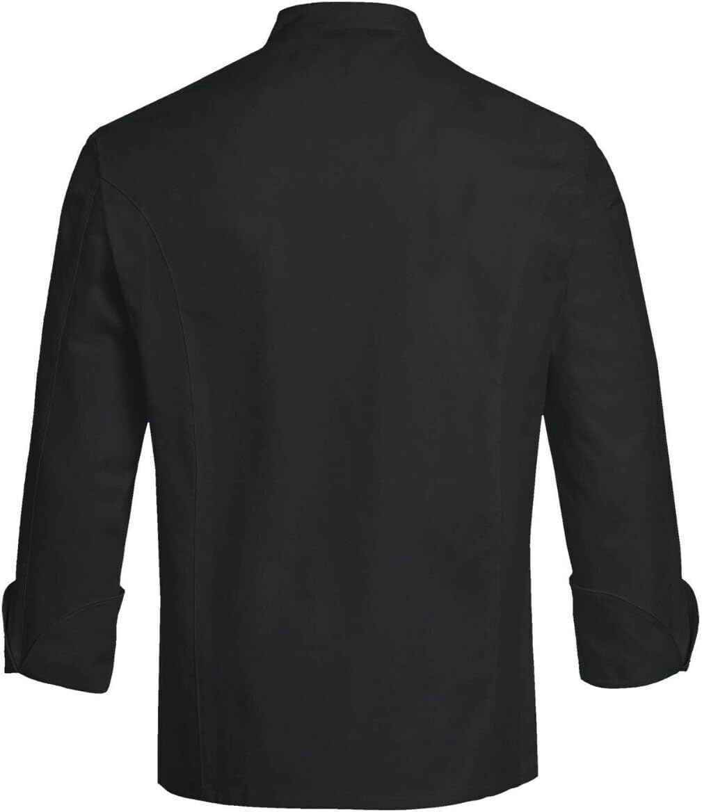 GREIFF Gastro Moda Herren Cuisine Basic Kochjacke Regular Fit Schwarz Modell 5566 S Schwarz, S Schwa
