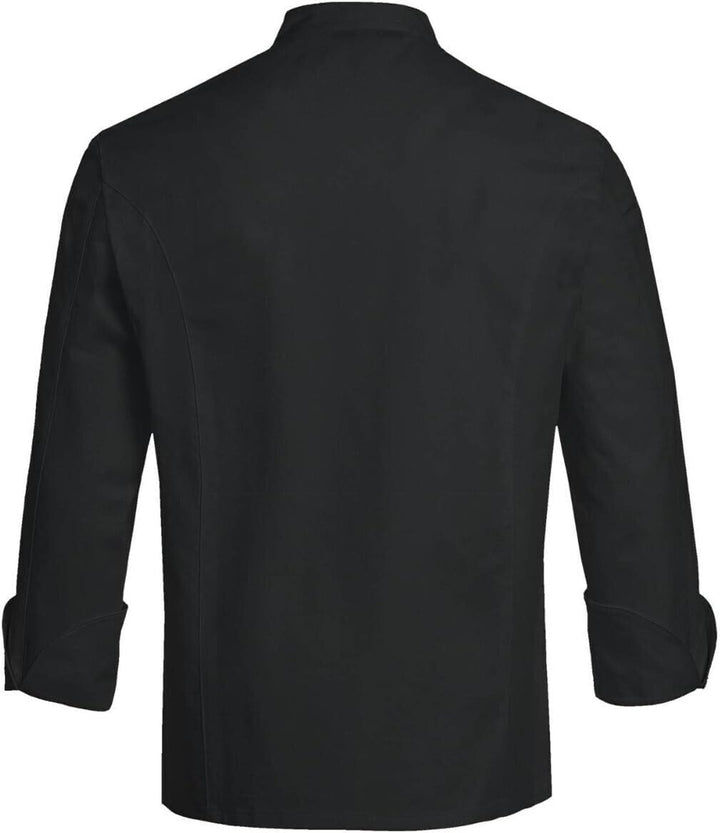 GREIFF Gastro Moda Herren Cuisine Basic Kochjacke Regular Fit Schwarz Modell 5566 S Schwarz, S Schwa