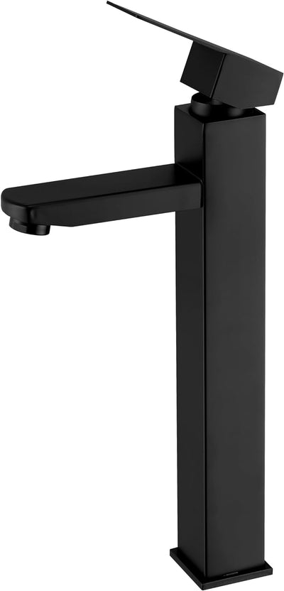 HOMELODY Wasserhahn Bad Schwarz Hoch Waschtischarmatur Mischbatterie Armatur Badezimmer Waschraumarm