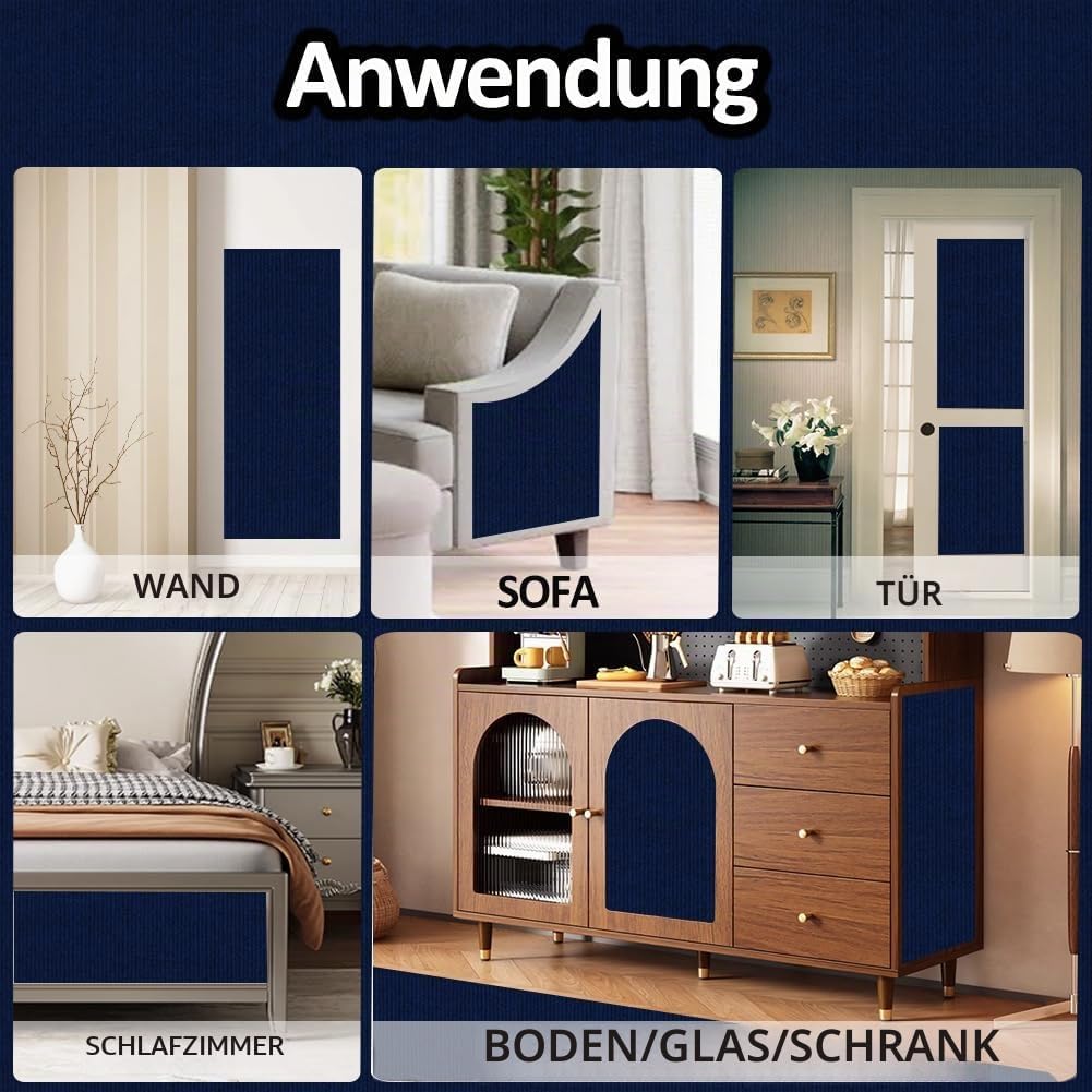 Kratzmatte Katze Selbstklebend - Kratzschutz Sofa Anti Kratz Folie Kratzwand für Katzen Frei DIY Ges