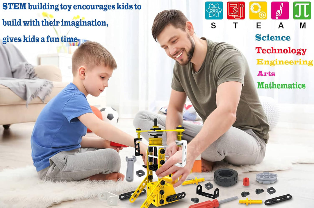 AIVIAI Konstruktionsspielzeug Spielzeug für Kinder ab 5 6 7 8 9 + Jahren, 100 Stück DIY STEM Baustei