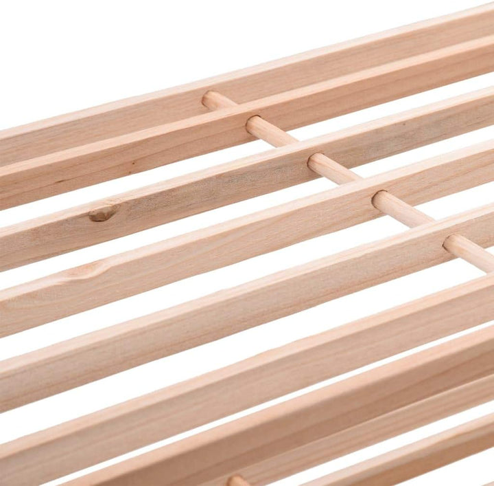 FIRBNUS 74x26x48,5 cm Schuhregal 3 Ebenen Tanne Massivholz Shoe Rack Schuhregal Holz Schuhablage Sch