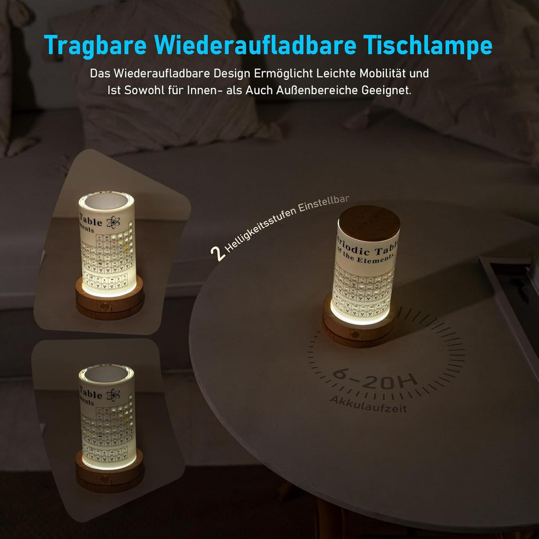Periodensystem der Echten Elementen, Periodensystem aus Acryl der LED Tischlampe mit 83 Echten Eleme