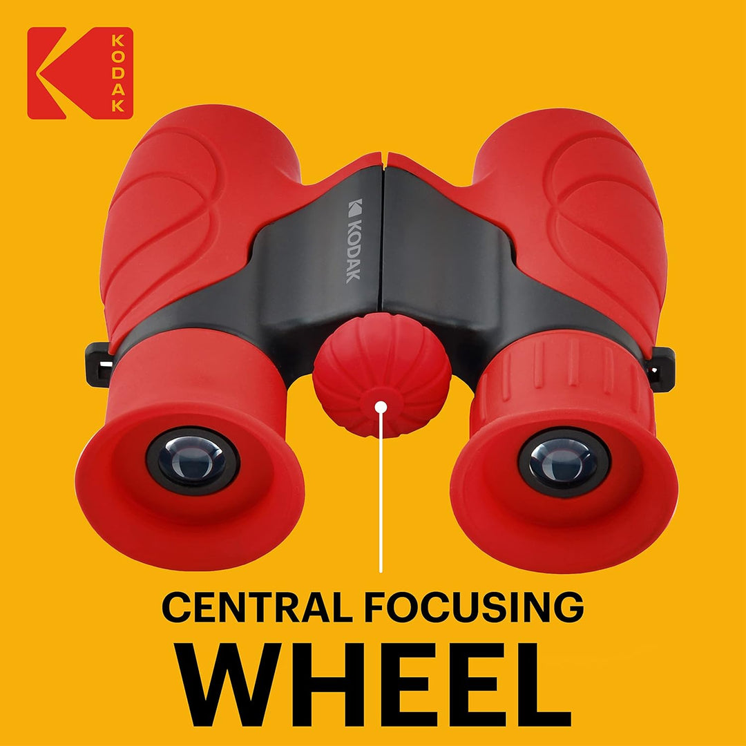 KODAK BCS100 Fernglas für Kinder, kompaktes Binokular für Kinder, weiches Radiergummi, 8-fache Vergr