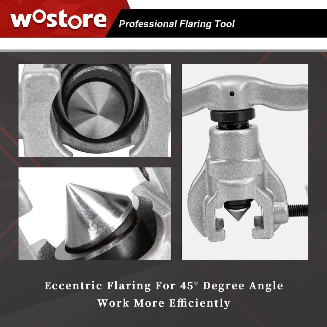 Wostore Exzenter-Bördelwerkzeug-Set, Rohr, Kältetechnik, 7 Stanzformen, 1,9 cm, Kupfer