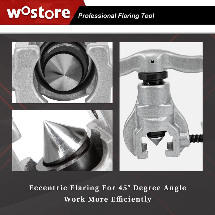 Wostore Exzenter-Bördelwerkzeug-Set, Rohr, Kältetechnik, 7 Stanzformen, 1,9 cm, Kupfer