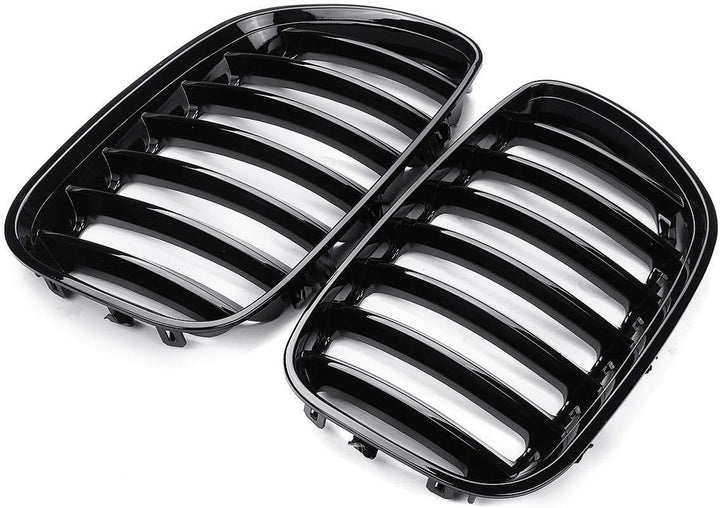 X5 E53 2004–2006 Frontstossstangengitter, glänzend, Schwarz, 1 Paar