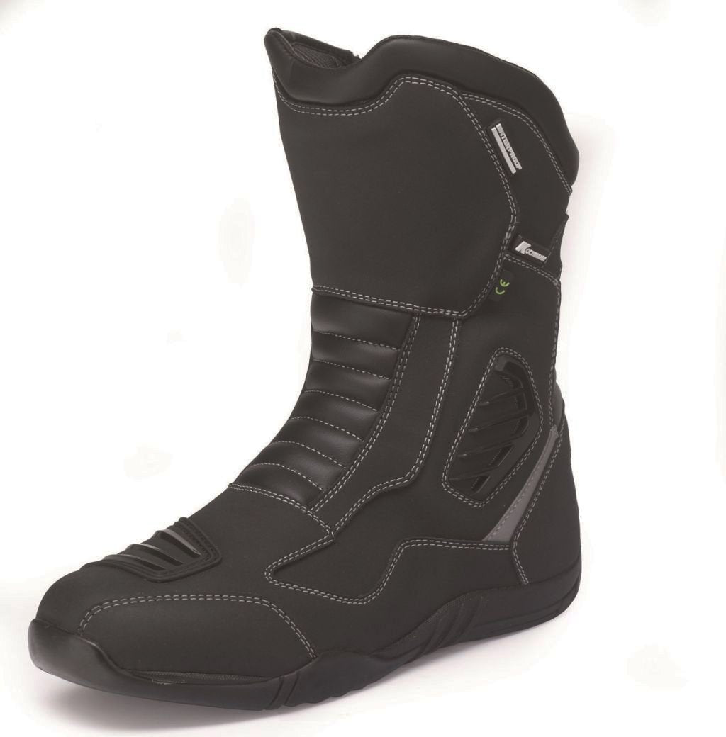 Kochmann Zyklon Motorradstiefel schwarz 39 Leder Allrounder wasserfest winddicht 39 EU Schwarz, 39 E