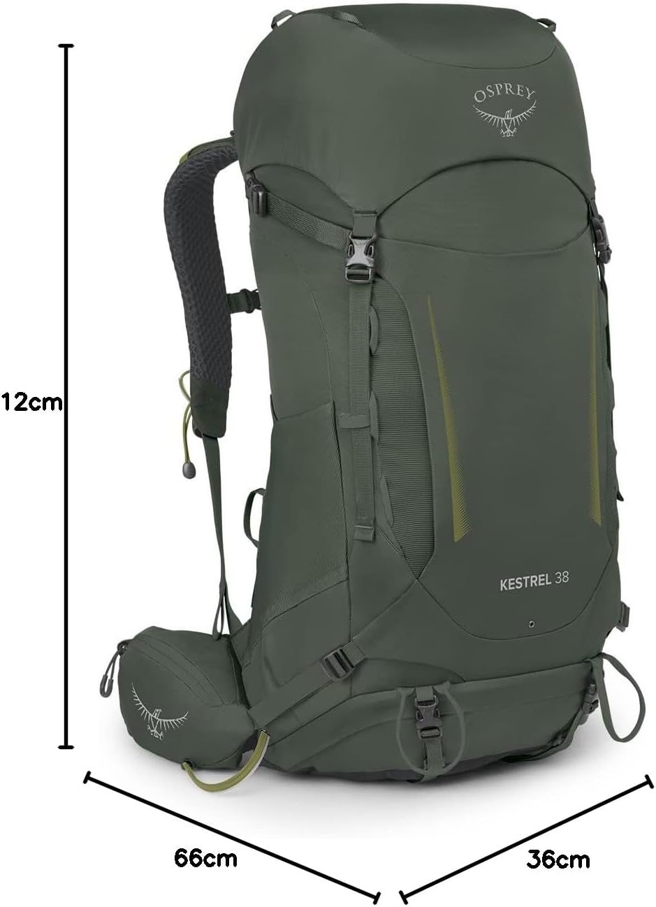 Osprey Europe Herren Kestrel 38 Backpack Bonsai Green S-M, Bonsai Green S-M