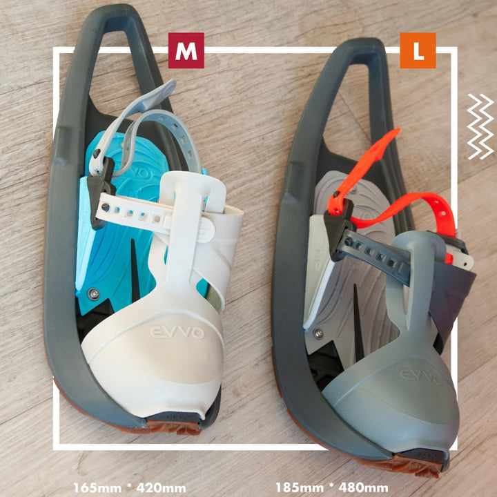 EVVO - TOREE - Schneeschuh Made in France mit Michelin® Biosourced90® genagelten Einlegesohlen, vers