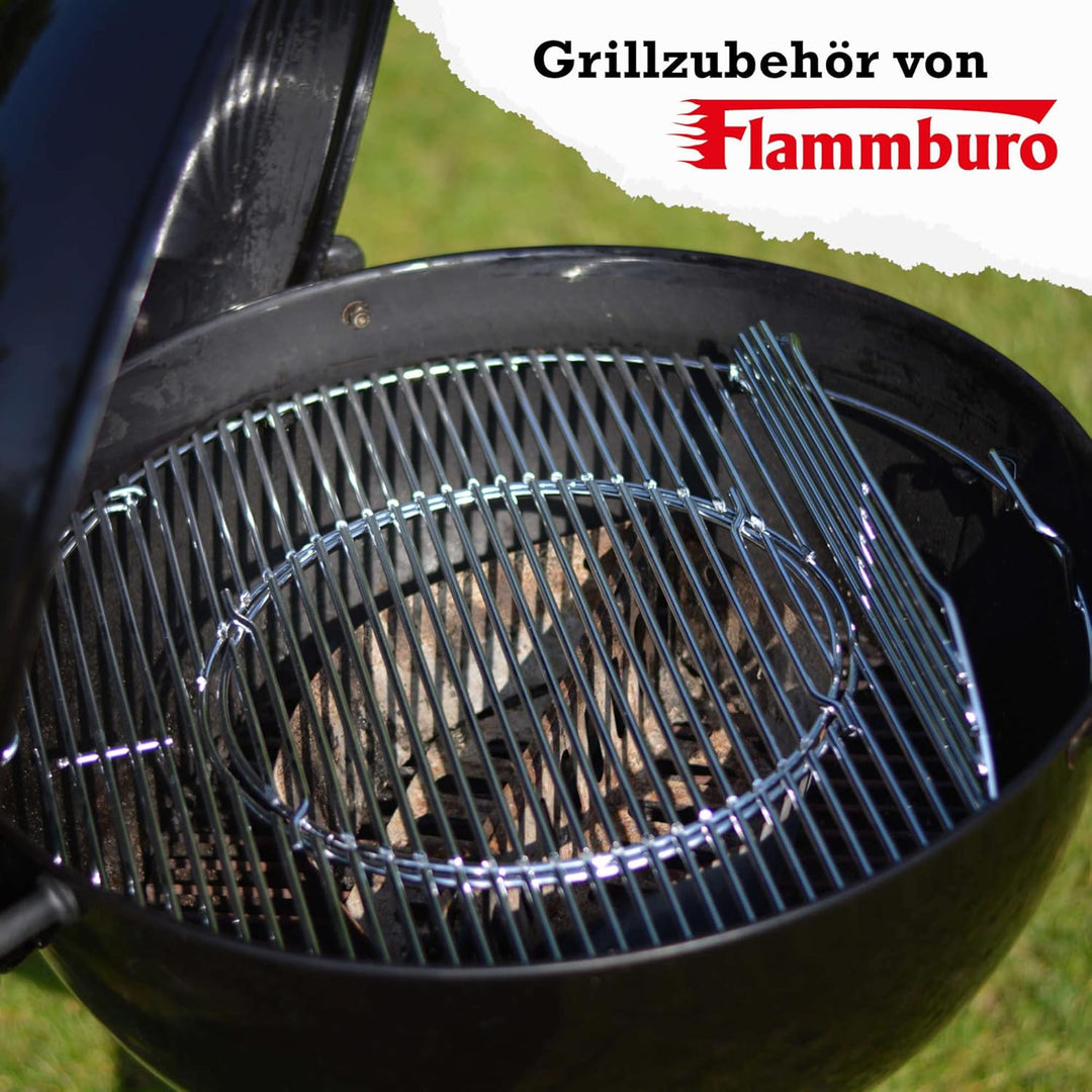 FLAMMBURO BBQ-System Grillrost rund Ø 57/54,5 cm - auch in 47/44 cm erhältlich, aus verchromtem Stah