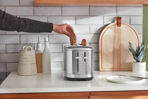 KitchenAid Toaster für 2 Scheiben - Retro Design Toast Machine - 7 verschiedene Funktionen - Edelsth