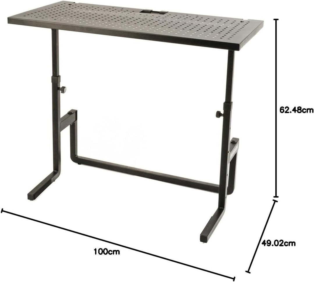 QUIK LOK - DJ233 Tisch für Laptop, Höhenverstellbar für DJ, Schwarz Single, Single